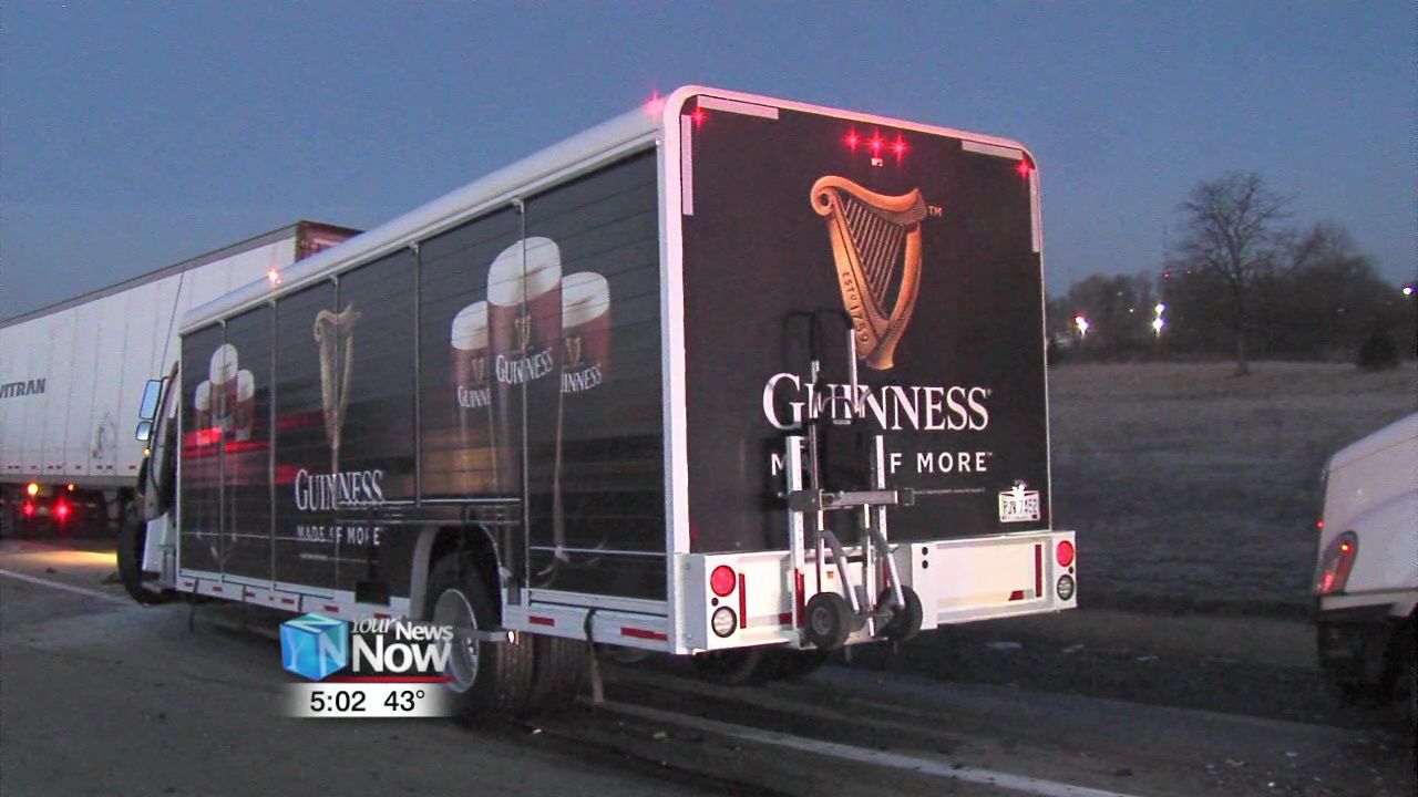 A delivery truck driver strikes two parked semis on an I-75 off-ramp 2.jpg